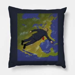 Giant Orange Unidentified Flying Individual 1 Pillow