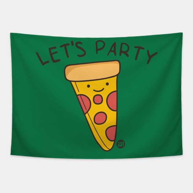 PARTY PIZZA Tapestry by toddgoldmanart