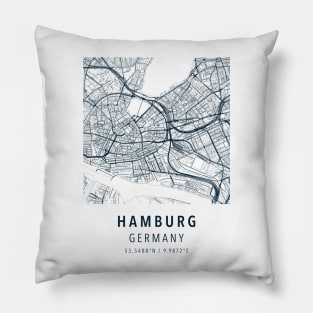 hamburg simple map Pillow