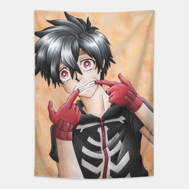 Ghoul Face Tapestry by KranberriJam