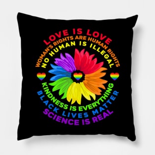 Human Black Lives Rights Science LGBT Pride Pillow