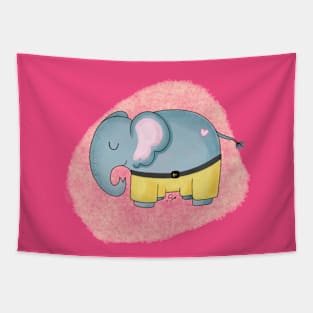 Cute Elephant Art Tapestry