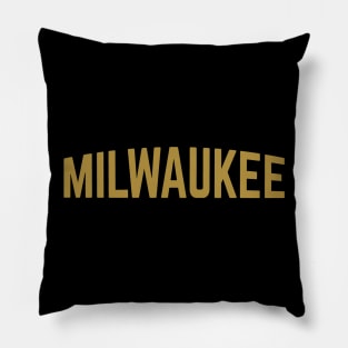 Milwaukee City Typography Pillow