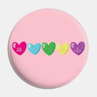 candy hearts Pin