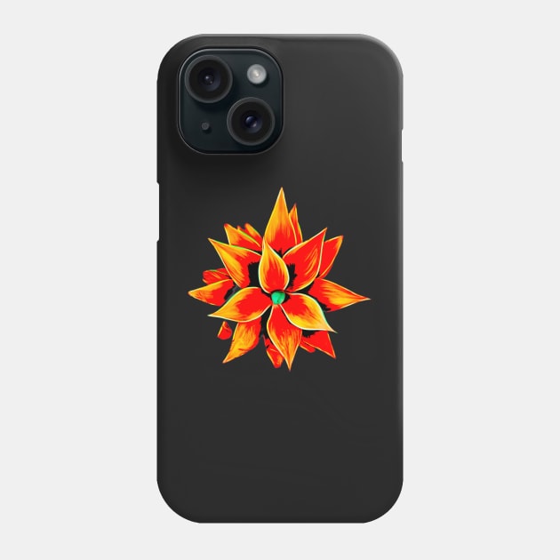 Agave in orange and yellow Phone Case by FlossOrFi