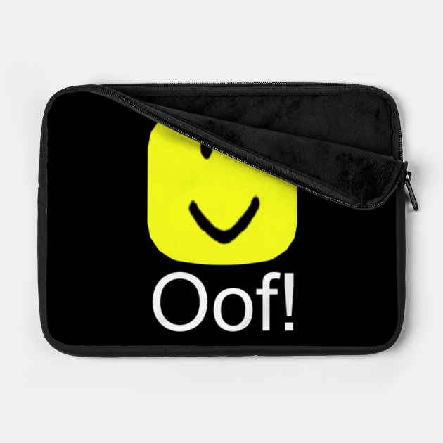 Roblox Oof Noob Head Meme Roblox Laptop Case Teepublic - roblox oof deep