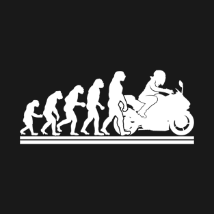 Evolution of Motorcycle Rider - Motorcycle Sports Lover, Motorcycle Stunt Racing, For Men, Women & Kids T-Shirt