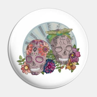 Gemini Skulls Pin