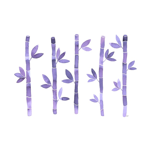 Watercolor Bamboo Pattern - Lavender by monitdesign