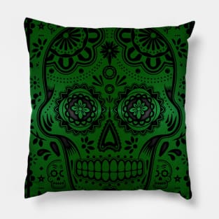 Gold sugar skull Pillow