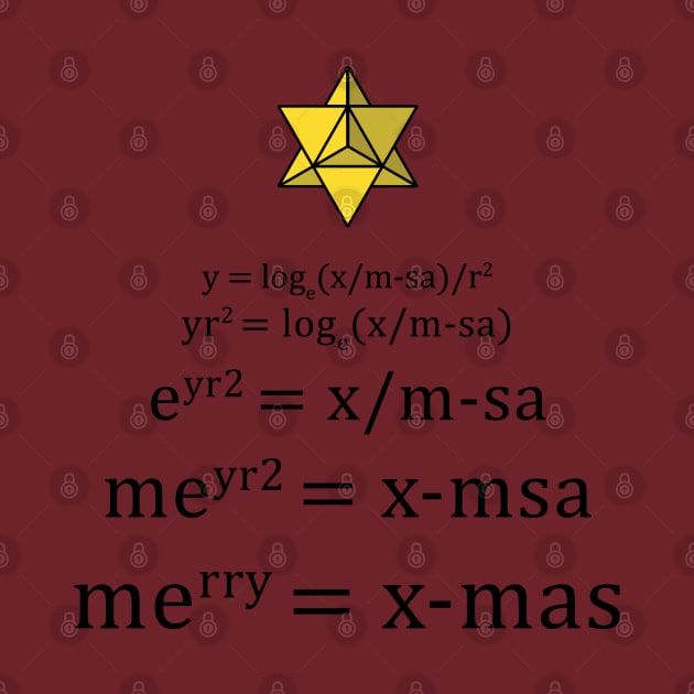 Merry X-mas Tree - Math Equation Christmas Tree by CottonGarb