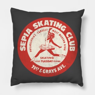 Sepia Skating Club -Philadelphia Pillow