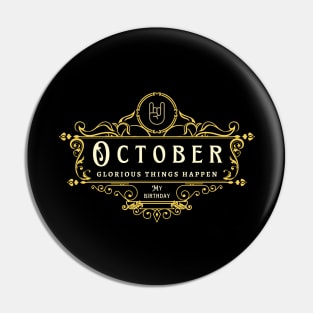 Born in october Pin