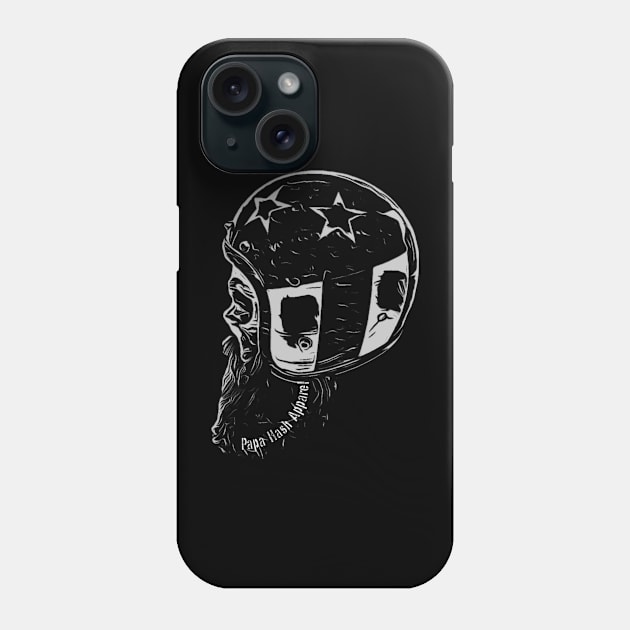 Papa Hash Apparel: Helmet Head Phone Case by Papa Hash's House of Art