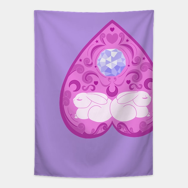 Bunny Planchette Tapestry by MailoniKat