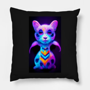 Psychedelic Kitten Pillow