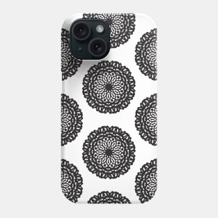 Black Mandala Pattern Phone Case