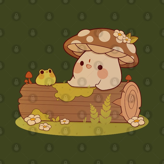 Mushroom And Frog Friends by Rihnlin