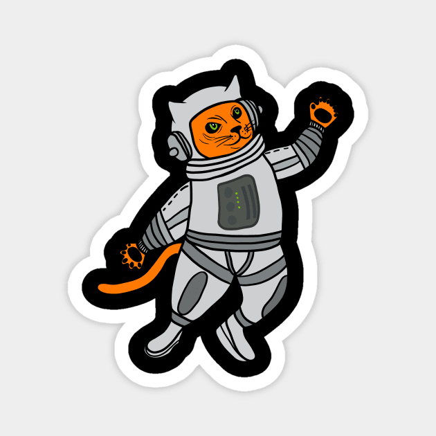 Cat in Space Astronaut Cats Magnet by logiamerch