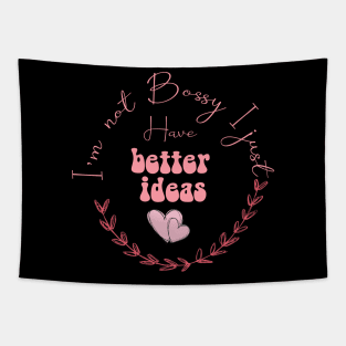 funny sarcasm bossy girls cute valentines day Tapestry