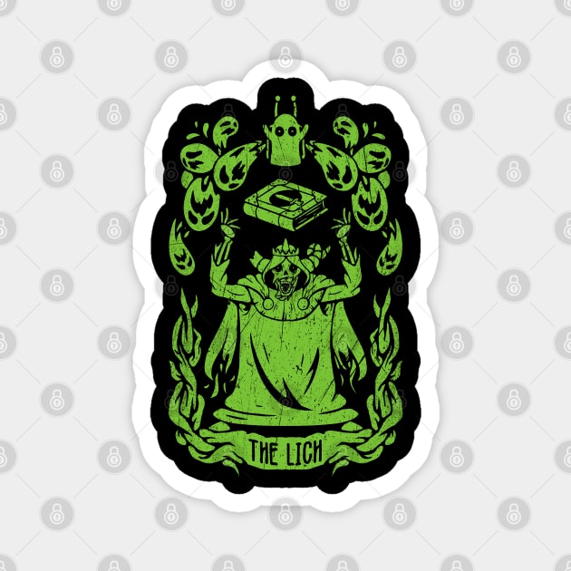 Adventure time The lich King, tarot card design of The Lich King from adventure time Magnet by The Japanese Fox