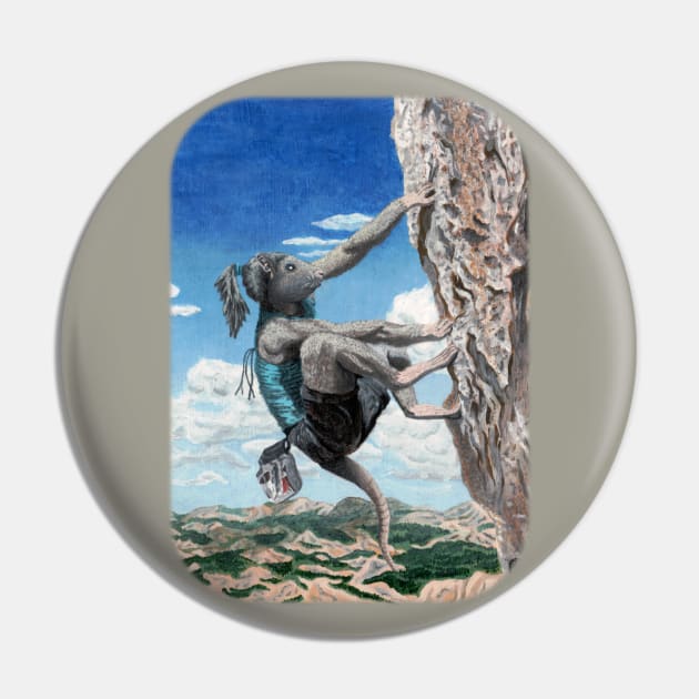 Rock Climbing Fantasy Monster Pin by Helms Art Creations