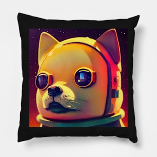 Kawaii Shiba Inu as a astronaut Pillow