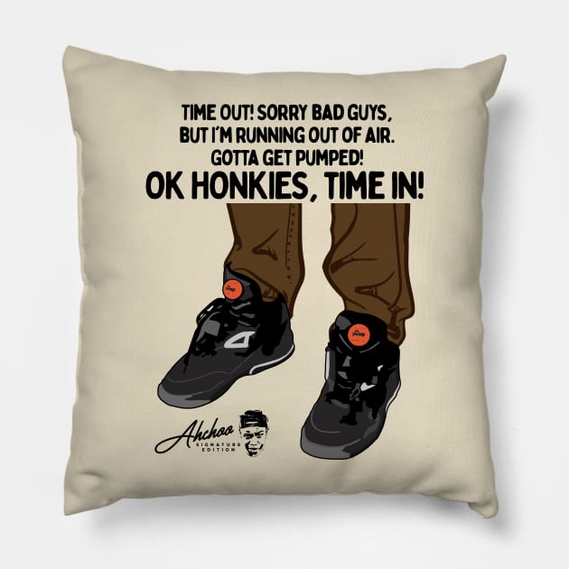 Achoo Gotta Get Pumped! Pillow by darklordpug