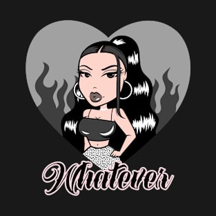 Whatever Girl Doll Light Black v2 Heart T-Shirt