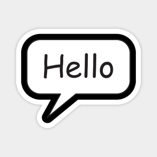 hello comic book speech bubble Magnet