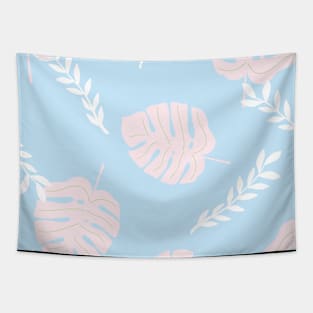 Cute Pastel Coloured Leafs Tapestry