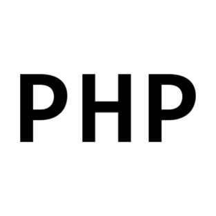 PHP programing language simple black logo T-Shirt