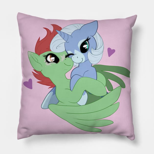 Cuddle ponies Pillow by Gekroent