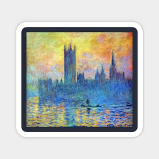 Houses of Parliament by Claude Monet Magnet