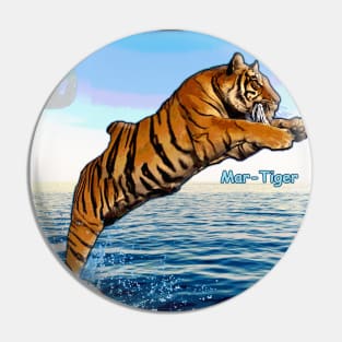 Tiger Dolphin Pin