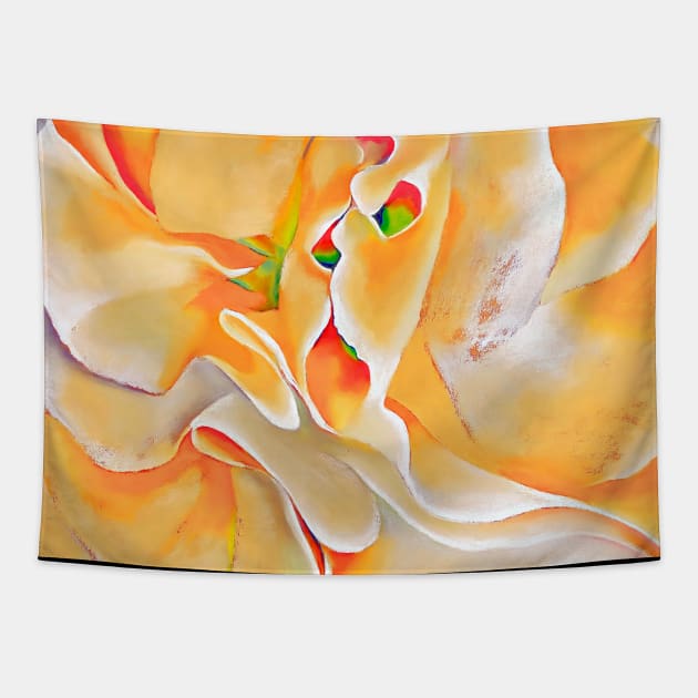 High Resolution Yellow Sweet Peas by Georgia O'Keeffe 1925 Tapestry by tiokvadrat