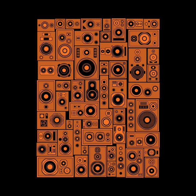 Speaker Stack Orange by Atomic Malibu