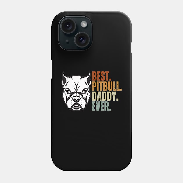 Vintage Best Pitbull Daddy Ever Shirt Father Day Gift for Pitbull Dog Lover Classic Phone Case by Just Me Store