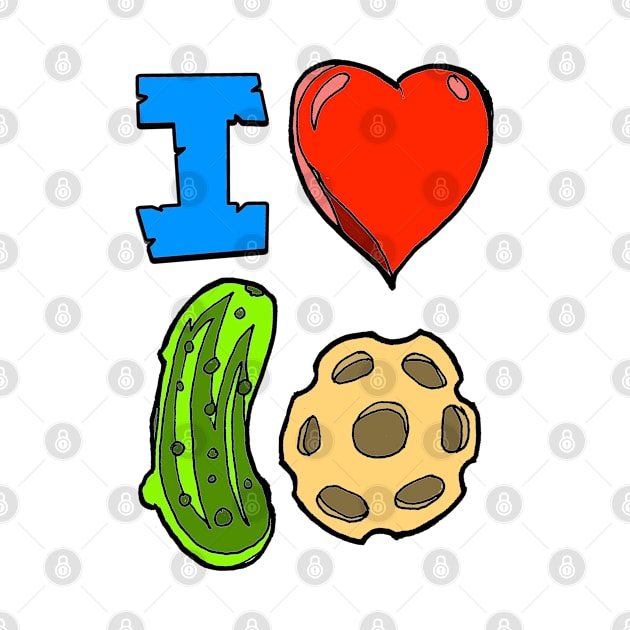 I heart pickle ball in color by JWCoenMathArt