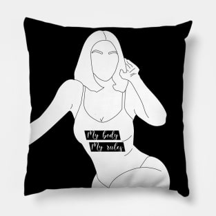 Kim Kardashian My Body My Rules Feminist quote Pillow