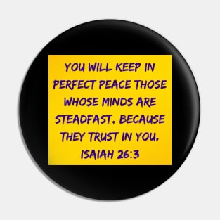 Bible Verse Isaiah 26:3 Pin