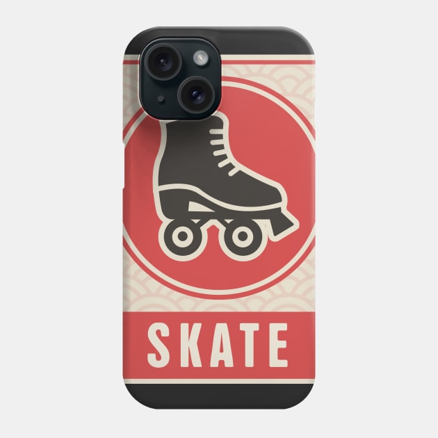 Japanese Style SKATE Poster | Roller Skating Phone Case by MeatMan