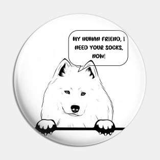 Samoyed Mom Knows her Samoyed the Best Pin