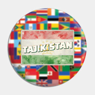 Tajikistan Vintage style retro souvenir Pin