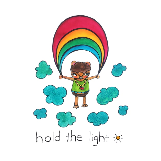 Hold the Light: Cute Hedgehog Watercolor Illustration by mellierosetest