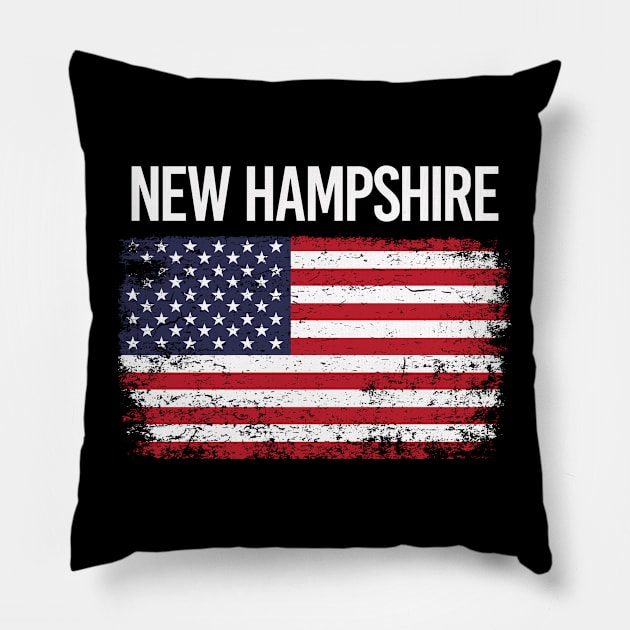 The American Flag New Hampshire Pillow by flaskoverhand