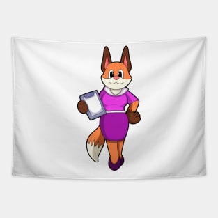 Fox as Secretary with Skirt Tapestry