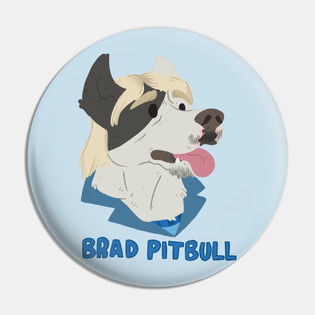 Brad Pitbull Pin by paigedefeliceart@yahoo.com