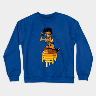 honey crew neck pullover sweatshirt