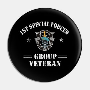 Proud US Army 1st Special Forces Group Veteran "De Oppresso Liber" SFG - Gift for Veterans Day 4th of July or Patriotic Memorial Day Pin